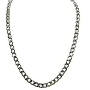 Vintage Chunky Silver Necklace Chain Monet Textured Link